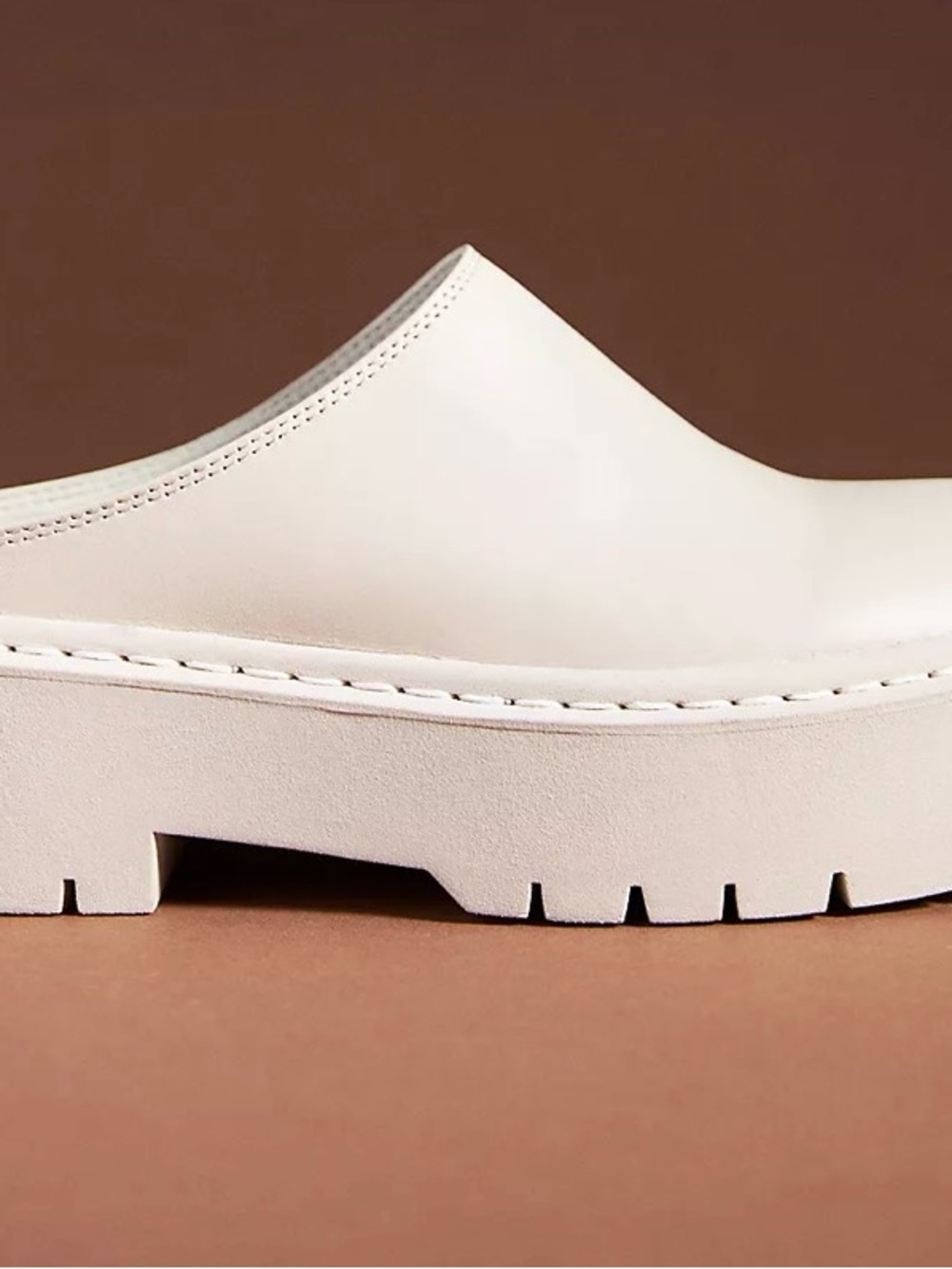 Pilcro cream chunky clogs for Anthropologie, size 39